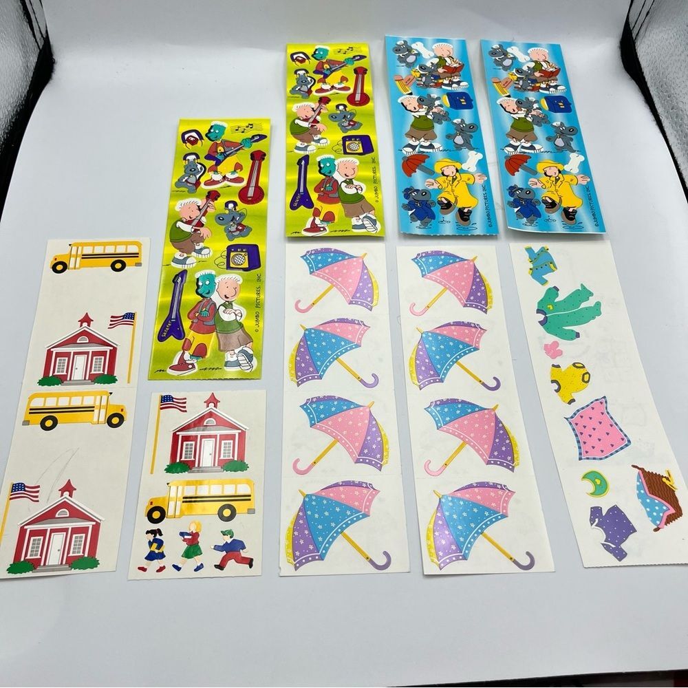 Vintage Colorful Kids scrapebook Sticker Set